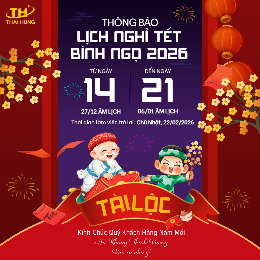 THÔNG BÁO LỊCH NGHỈ TẾT NGUYÊN ĐÁN BÍNH NGỌ 2026