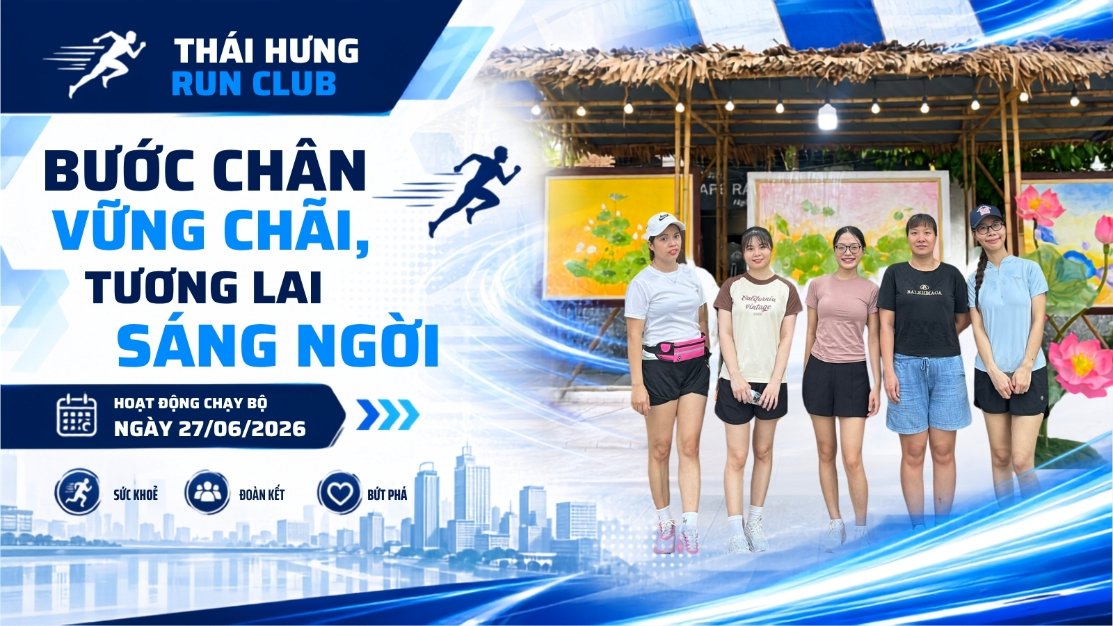 Thái Hưng Run Club tham gia buổi chạy thứ 5 ngày 27/06/2026 và trải nghiệm Lễ hội Sen Hà Nội 2026