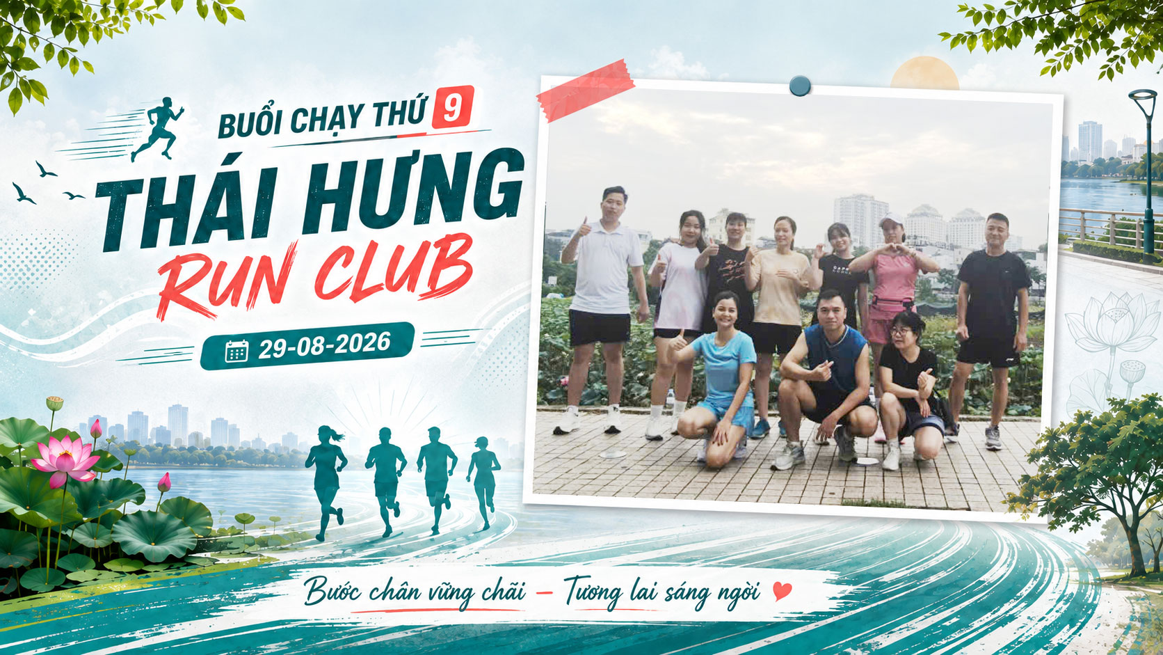 Buổi chạy thứ 9 Thái Hưng Run Club ngày 29/08/2026: Trở lại đường chạy, tìm lại nhịp của chính mình