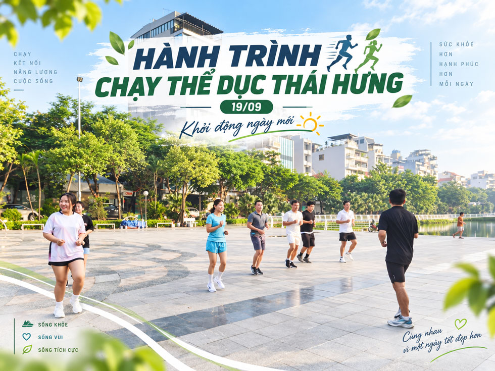 Hành trình chạy thể dục Thái Hưng ngày 19/09 – Khởi động ngày mới bằng năng lượng tích cực